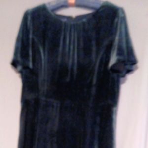 Talbots R.S.V.P. Velvet Dark Green Dress Size 18 misses. NWT